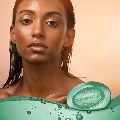 Pears Glycerin Soap Bar Variety 3-Pack, Transparent Green, Blue, and Amber Bars for Soft, Glowing Skin, 4.4 Oz Ea
