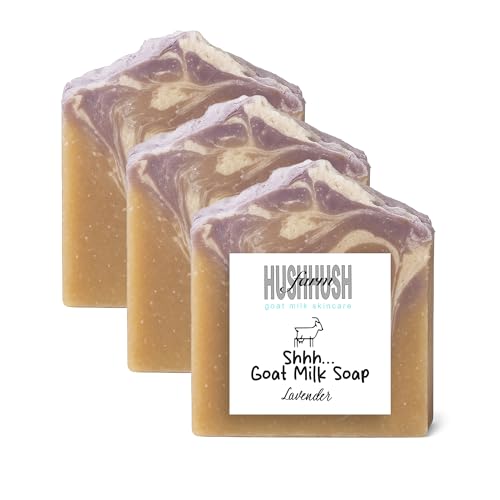 Goat Milk Soap Bar for Face & Body | Lavender Soap with Essential Oils & Fragrance Oils | Moisturizing Vitamin-Rich Skincare ? Lavender 3 Pack
