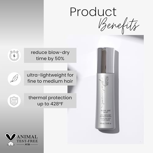 Platinum Blow-Dry Mist | Ultra-Lightweight Thermal Protectant | Detangles, Smooths, & Softens | Eliminates Frizz & Resists Humidity | Fine To Medium Hair