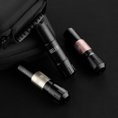 Dual Battery Pen Tattoo Cartridge Machine Wireless Power Coreless Motor Tattoo Equipment for Professionals and Beginners Tattoo Artists (Gold)