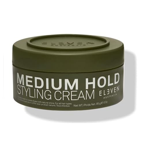 ELEVEN AUSTRALIA Medium Hold Hair Styling Cream for Men & Women - Slick Hold Pomade Product with Carnauba Wax, Shaping for Short, Medium, or Long Hair, Matte Texture Paste, Adds Natural Shine - 3 oz