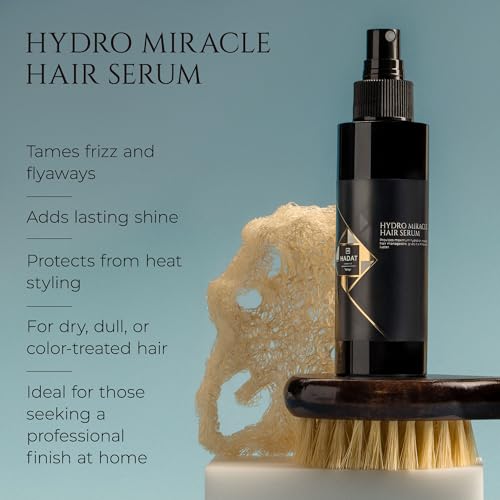 HADAT Hydro Miracle Hair Serum ? Heat Protectant for Frizz Control, Shine & Detangling ? Made in Israel ? Sulfate & Paraben Free ? For All Hair Types ? 3.70 fl oz