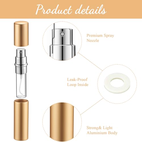 Zonon 56 Pieces Refillable Perfume Atomizer Mini Refillable Spray Perfume Bottle Portable with 56 Pieces Refill Pump Dispenser Pump Transfer Tool for Outgoing(Colorful,10ml)