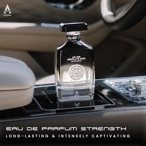 Absolute Noir Eau De Parfum for Men 100Ml 3.4Oz - Luxurious and Long Lasting Fragrances with Top Notes of Bergamot, Lemon, Grapefruit, Pink Pepper