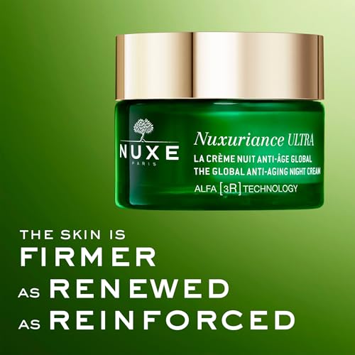 Nuxe Nuxuriance Ultra Global Anti-Aging Night Cream with Hyaluronic Acid and ALFA 3R Technology, Revitalize, Renewing, Resurfacing Treatment, 1.7 fl oz