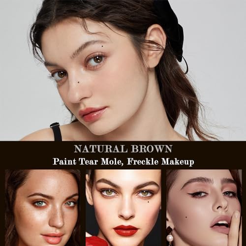 Lacrimal Nevus Pen - Magical Spot Creation, Waterproof, Small Round Head, Natural Brown