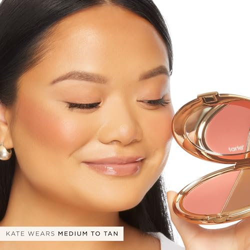 tarte Park Ave Princess Cream Cheek Duo ? Blush & Bronzer Duo with Buildable Waterproof Cheek Tint Infused with Coconut, Vitamin E & Guava Seed, Vegan & Cruelty Free