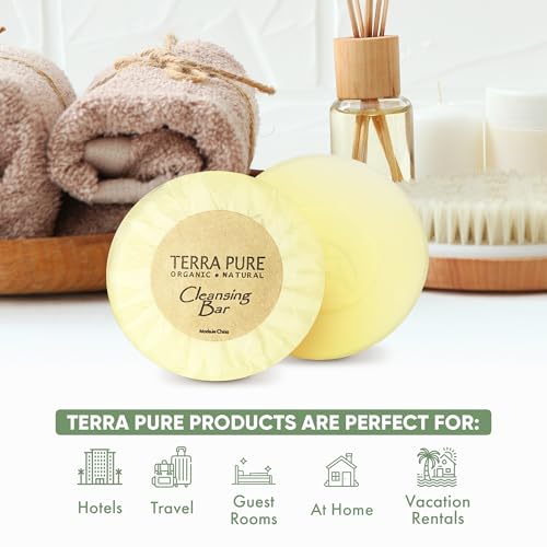 Terra Pure Bar Soap, Travel Size Hotel Amenities, 0.6 oz (Pack of 400)