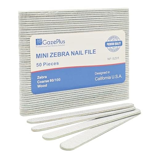 Nail Files, 50 PCS Fingernail Files 80/100 Grit Double Sided Emery Boards for Natural Nails - Professional Nail File Bulk Washable Manicure Tool Travel Size