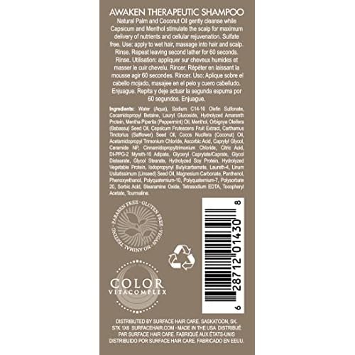 Surface Hair - Awaken Kit: Shampoo, Conditioner, Scalp Elixir and Therapeutic Treatment - for Thinning Hair, Hair Loss and Thickening