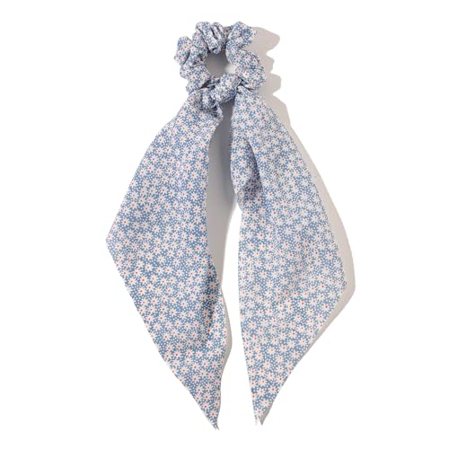LFOUVRE Elastic Hair Scrunchies and Ribbons - Knotted Bow Hair Ties, Scarf Scrunchies Ponytail Holders for Women and Girls 3pcs