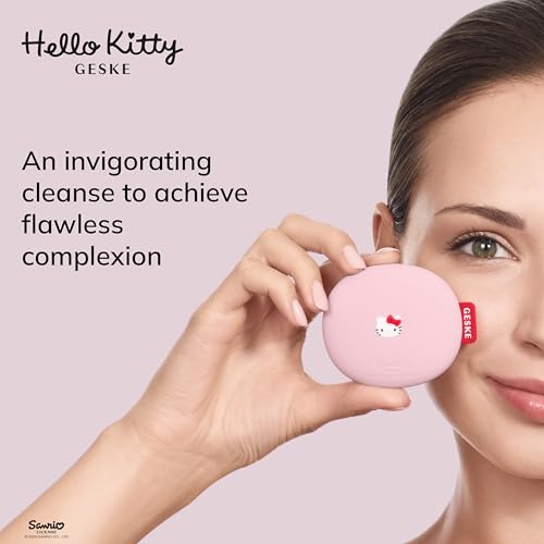 GESKE x Hello Kitty SmartAppGuided Facial Cleansing Brush | 3 in 1 | Gentle Cleansing