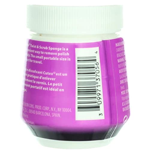 Cutex Nail Polish Remover Twist & Scrub Sponge 1.75 oz - 2 Pack