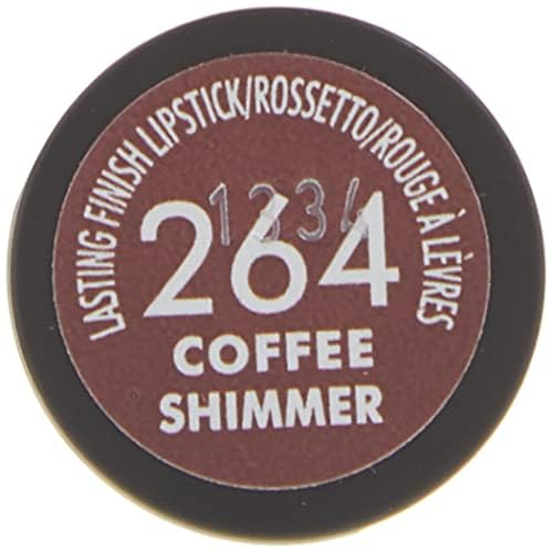 Rimmel Lasting Finish Lipstick - Up to 8 Hours of Intense Lip Color with Color Protect Technology and Exclusive Black Diamond Complex - 264 Coffee Shimmer, .14oz