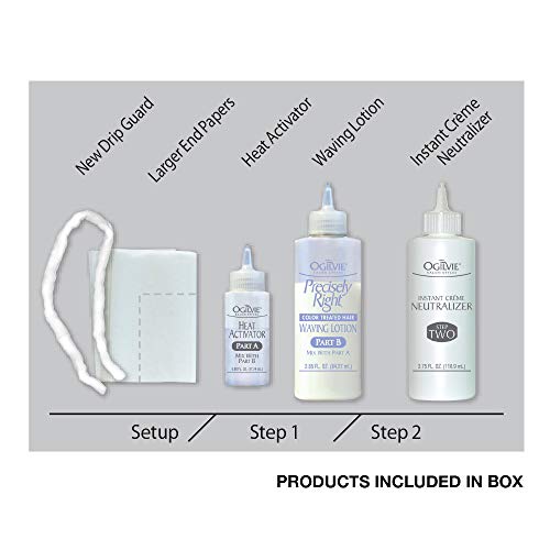 Ogilvie Salon Styles Precisely Right Professional Conditioning Perm Kit - Ideal for Color-Treated, Normal Hair - 1 Application