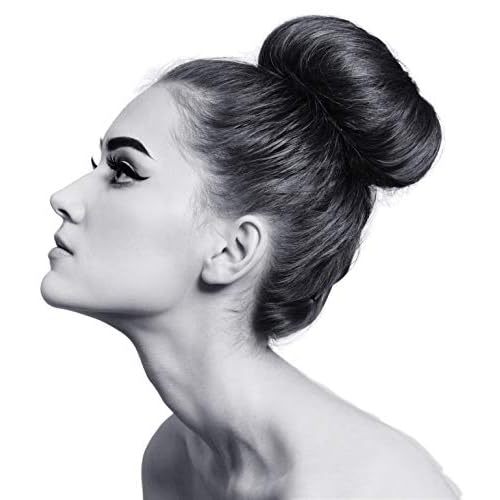 Beaute Galleria Hair Donut Bun Maker Ring Style Mesh Chignon Ballet Sock Bun (X-Large, Black)