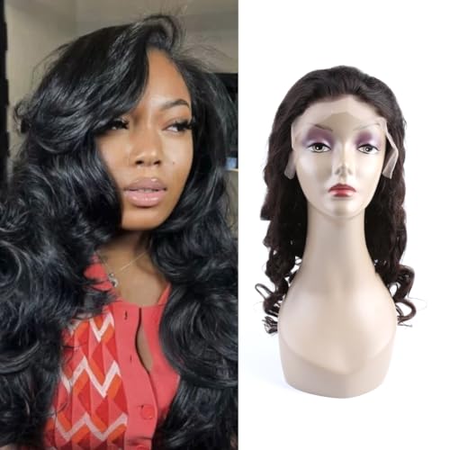 Natural Color Loose Wave Wigs 100% Brazilian Virgin Human Hair 130% Density Full Lace Wigs For Women (Full Lace Wig, 14 inch)