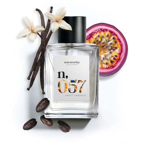 Noteworthy n,057 Sweet Embrace Eau De Parfum ? Vanilla, Passionfruit, Tonka Bean | Sophisticated, Warm Fragrance for Any Occasion | Long-lasting Unisex Perfume for Women & Men (100ml)