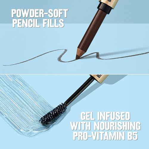 Revlon ColorStay Brow Fantasy, All In One Eyebrow Powder Pencil with Shaping Clear Gel, Gel Infused with Panthenol, Smudge-proof, 16HR Visibly Full Brows, 004 Dark Brown