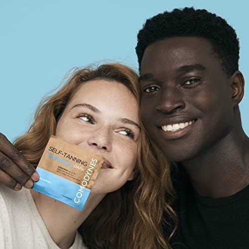 (4 Pack) COMODYNES Self-Tanning Towelettes Gold - Natural and Fast Bronzing - Individually Wrapped Towelettes