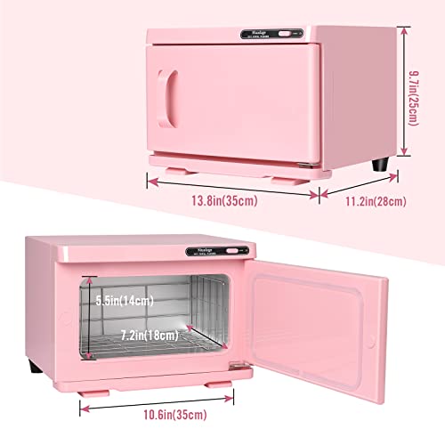 Hot Towel Warmer Cabinet 8L, Facial & Spa Towel Warmer Auto Reheat, Perfect for Estheticians - Pink