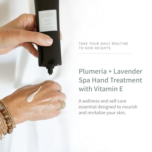 European Spa Source Spa Hand Treatment with Vitamin E, Plumeria and Lavender Luxury Hand Lotion, 3.4 fl oz.