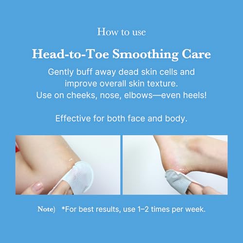 Zero Pore Peel Pads (8ea) | Smoothing Mitt for Face & Body | Rice Extract, Natural AHA & Panthenol | Double-Sided Organic Cotton & Microfiber Pads | Polish for Smooth, Clear Skin | Korean Skin Care