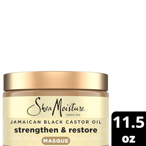 SheaMoisture Curly Hair Products, Jamaican Black Castor Oil Strengthen & Restore Treatment Masque, Paraben Free Moisturizer Hair Mask for Healthy Hair Growth