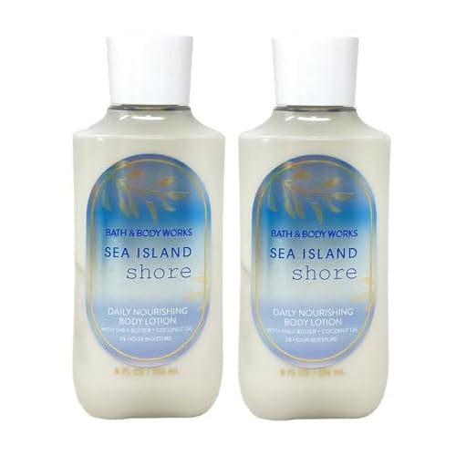 Bath and Body Works Body Lotion, Set of 2, 8oz Each (Sea Island Shore)