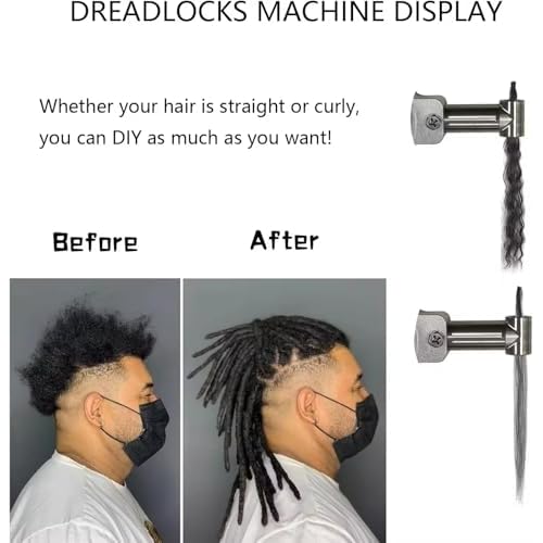 JUIIBUTT Dreadlocks Machine,Handheld Automatic Dreadlock Machine,DIY Dreadlocks,Dreadlock Machine Kit Portable,Dreadlock Maker for Locs(6/8/10/12/14/16 mm)
