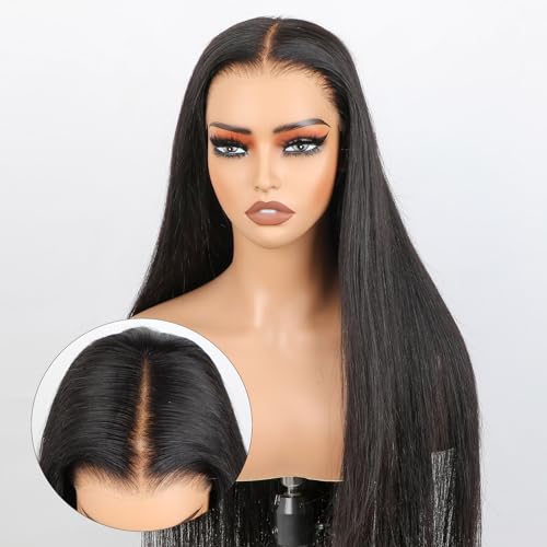 ISEE HAIR M-Cap Straight Wear Go Glueless Wig Human Hair Pre Plucked Pre Cut 9x6 HD Lace Pre Bleached Tiny Knots Human Hair Wigs For Women 18 Inch
