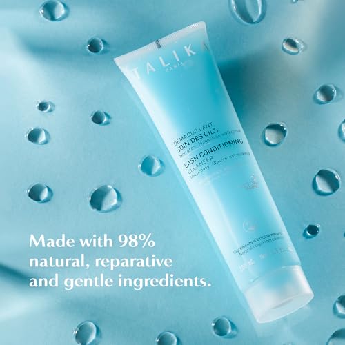 Talika Lash Conditioning Cleanser - Eye Makeup Remover, Leave-in Make Up Remover for Sensitive Eyes and Fragile Eye Lashes - Oil Free Gel - For Waterproof Makeup - 3.3 fl oz