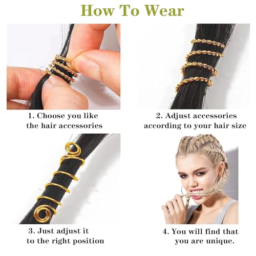 200 Pcs Hair Beads Jewelry, Dreadlock Jewelry for Hair Braids, Hair Accessories Gem Crystal Hair Charms, Metal Hair Coils Rings, Gold and Silver Hair Pendants, Braid Cuffs, Clips