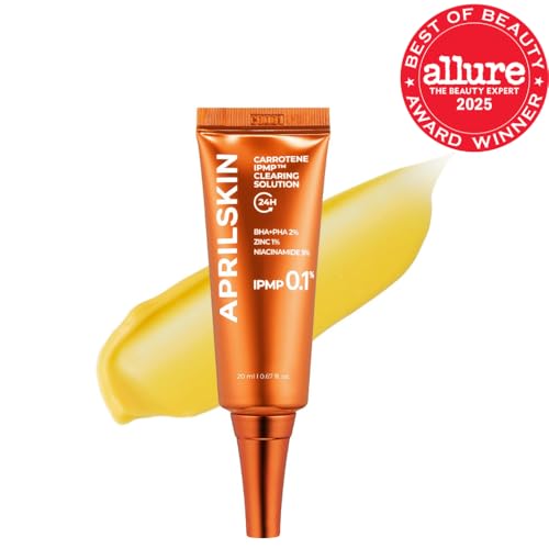 APRILSKIN Carrotene IPMP¢â Clearing Solution || Quickly soothes troubled areas and helps clear blemishes | Formulated with BHA, AHA, Niacinamide & Zinc Oxide | Vegan, Cruelty-Free (0.67fl.oz.)