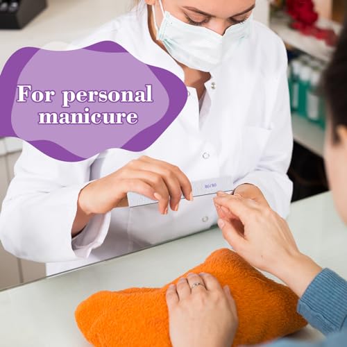 Xinnun 150 Pcs Nail Files 80/80 Grit Double Sides Professional Reusable Emery Board Nail Files for Acrylic Manicure Tools Suit for Home Salon