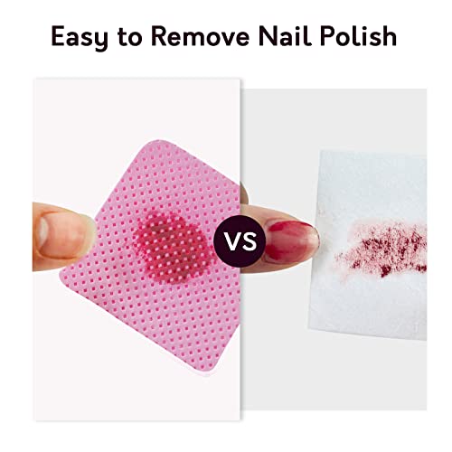 Pink Lint Free Nail Wipes with Storage Case- 1080PCS Super Absorbent Nail Polish Remover Pads- Disposable Lint Free Wipes for Nail Polish Removal, lash Extensions Application, Nail Care