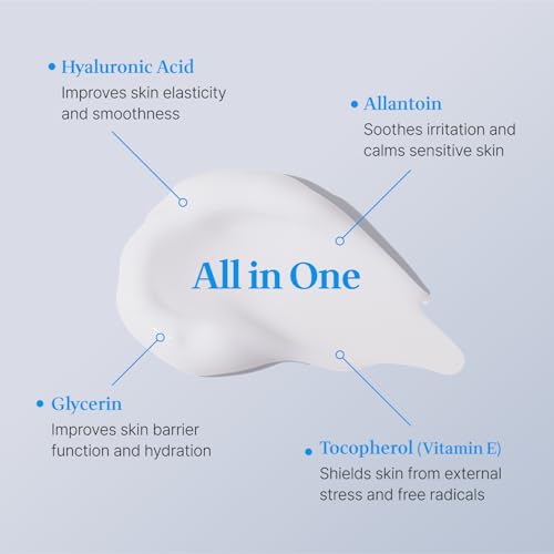 Cica Face Moisturizer with Pro-Vitamin B5 ? Daily Hydrating Cream for Dry and Delicate Skin ? With Panthenol, Squalane & Glycerin ? Lightweight Skin Barrier Support, Day & Night, 2.2 Fl Oz.
