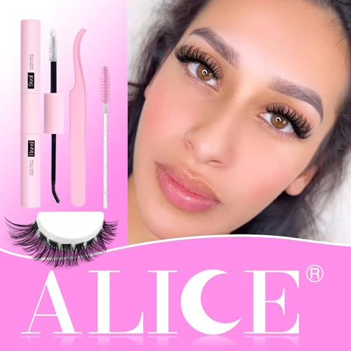 DIY Eyelash Extension Kit D-Curly Wispy Volume Lash Clusters Individual Lashes Lash Extension Kit with Lash Bond and Seal Applicator Tool for Self Application at Home (80P-280Pcs-Mix10-16mm-0.07D)