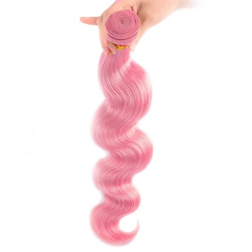 Pink Bundles Human Hair Body Wave Bundles 28 Inch Unprocessed Brazilian Virgin Hair 1 Bundle 50 Gram Per Bundle Deals Quick Weave Hair Extensions