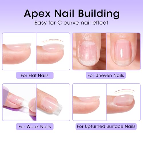 GELLEN Builder Gel for Nails, 18ml Clear Nail Extension Hard Gel in Bottle, Soak off Long Lasting U V Cured Nail Strengthener for Salon Quality Nail Art