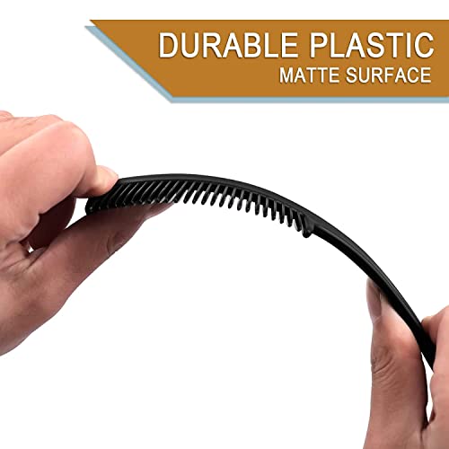 60 Pack Widen Combs, Black, Plastic, Individually Wrapped for Hotel, Airbnb, Shelter/Homeless/Nursing Home/Charity, 60 Count