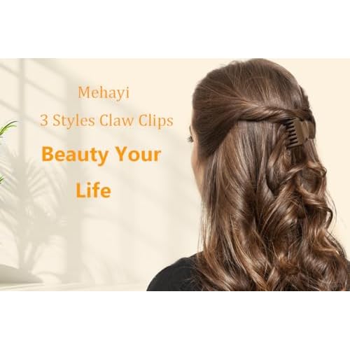 Mehayi 9 PCS Matte Hair Clips Claw for Women Girls, 3 Styles Nonslip Small Hold Strong Hold Cute Jaw Clip Barrettes for Thick Thin Long Short Hair, Fashion Acrylic Hair Clamps Styling Accessories