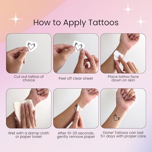 Sassy Script Temporary Tattoos | Y2K Gothic Words and Angel Numbers | Realistic Waterproof Fake Tats | Angel, Brat, Princess, Babygirl, Diva