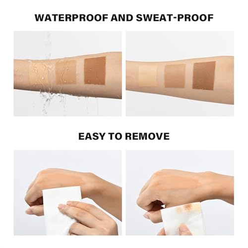 Legs Makeup Waterproof with Brush - No Transfer Body Concealer for Varicose Veins Appearance, Tattoo & Scar Cover Up for All Skin Tones, Waterproof (Medium)