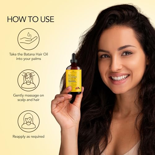 Botanic Hearth 100% Pure Rosemary Batana Oil For Hair Growth | Infused with Batana, Kemel Oil |Hair Oil Repairs Dry Damaged Hair, Strengthening, Healthier - Hair Tonic, 2 fl oz