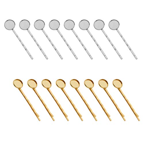 Bobby Pin Jewelry Tray Jewelry Tray 40PCS DIY Round Tray Hair Clips No- Metal Bobby Hair Clips Snap for Hair Accessories£¨Mixed coloring£© Metal Serving Tray Metal Hair Clips Jewelry Tray