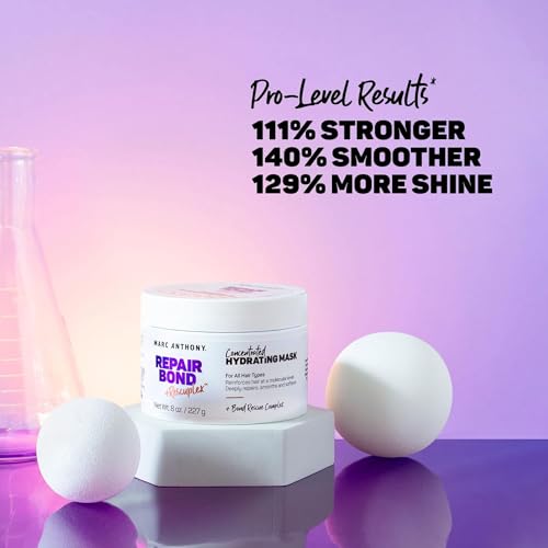 Marc Anthony Hair Mask - Repairs, Strengthens & Maintains Bonds within Hair - Eliminates Frizz, Flyaways & Reduce Breakage - Dry & Damaged Hair Professional Treatment