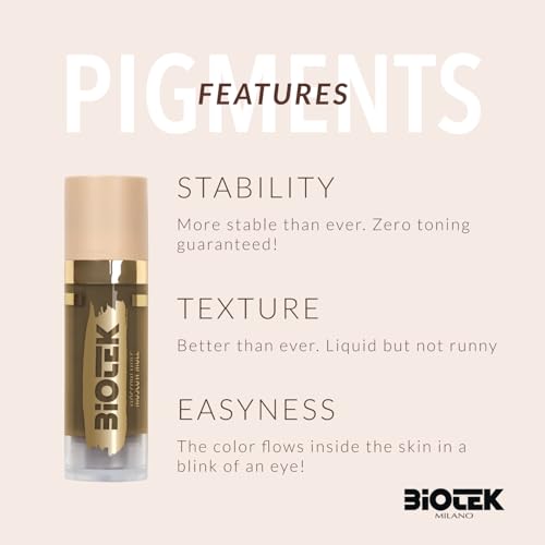 Inorganic Liquid Brow Pigment Kit for Permanent Makeup - Made in Italy - Set (5 Count, 0.61 fl.oz. each)