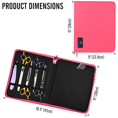 Case Holds 10 Grooming or Beauty Shears (PINK)