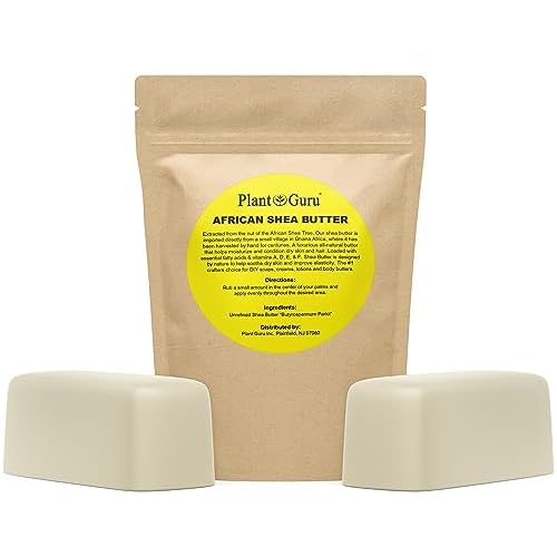 Raw African Shea Butter 2 lbs. Bar 100% Pure Natural Unrefined IVORY - Imported From Ghana - Ideal Moisturizer For Dry Skin, Body, Face And Hair Growth. Great For DIY Soap and Lip Balm Making.